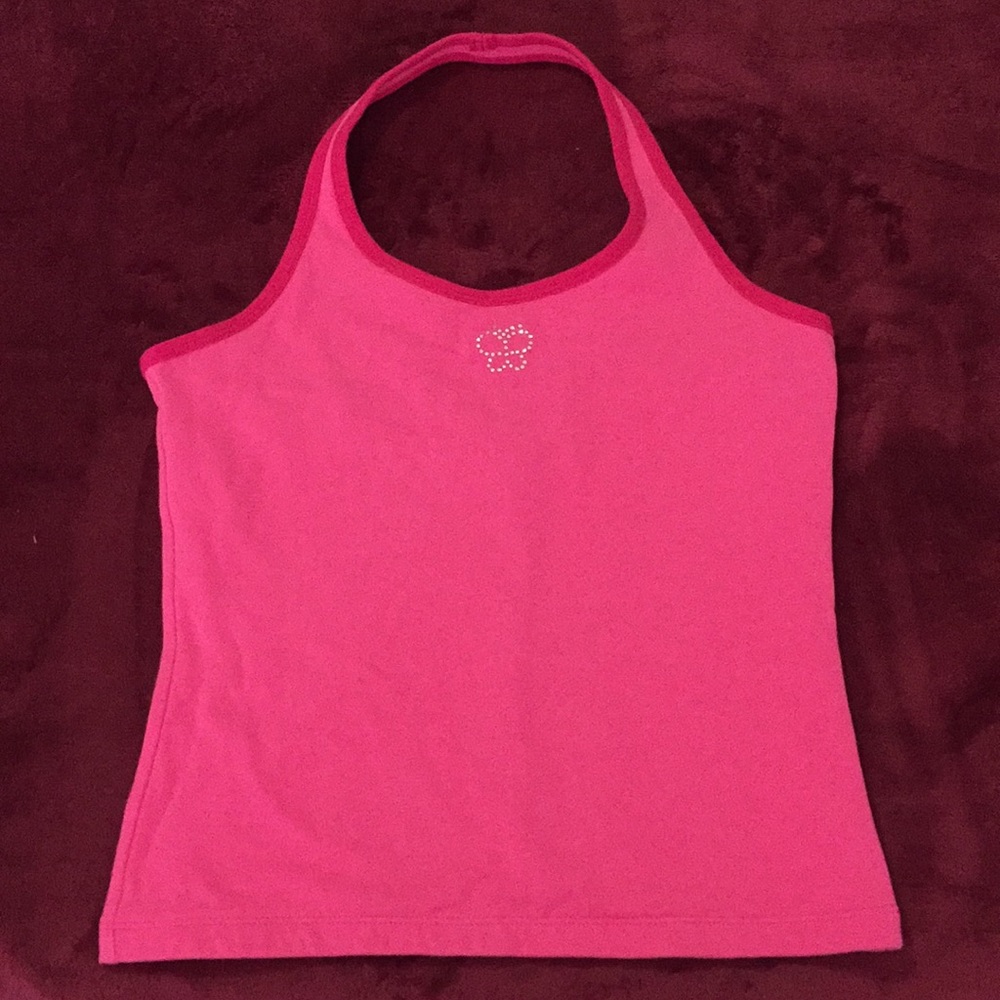 Pink halter neck top
